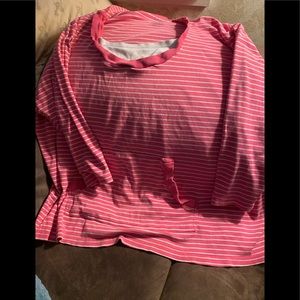 Pink and white striped shirt